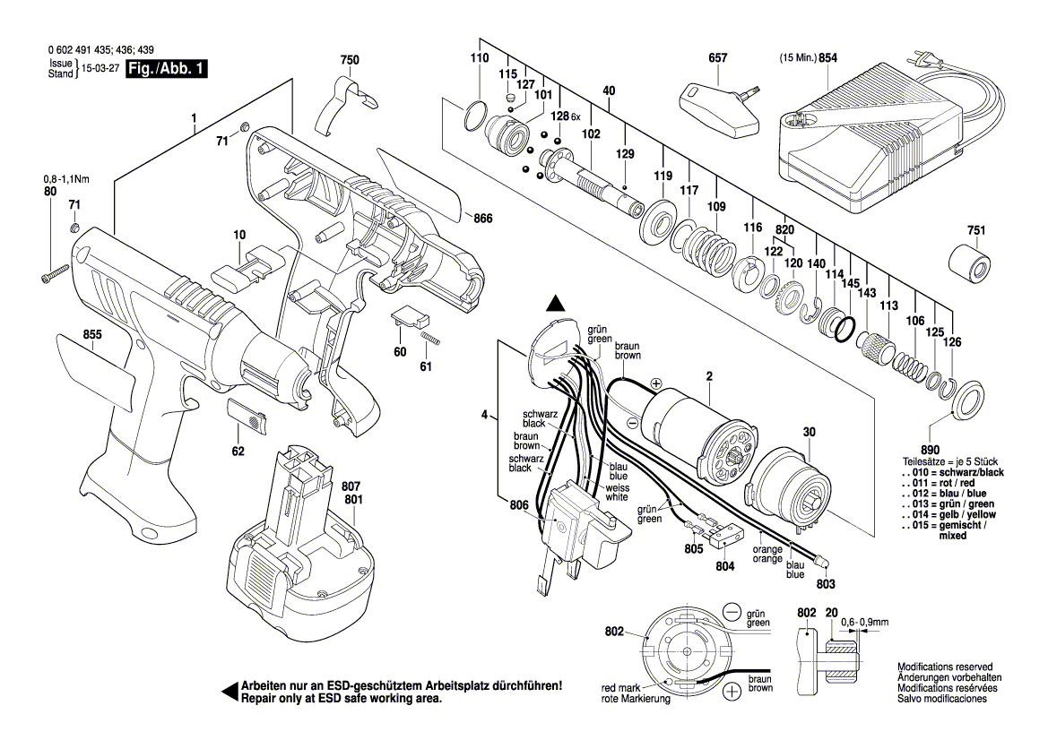 New Genuine Bosch 3607031729 DC motor