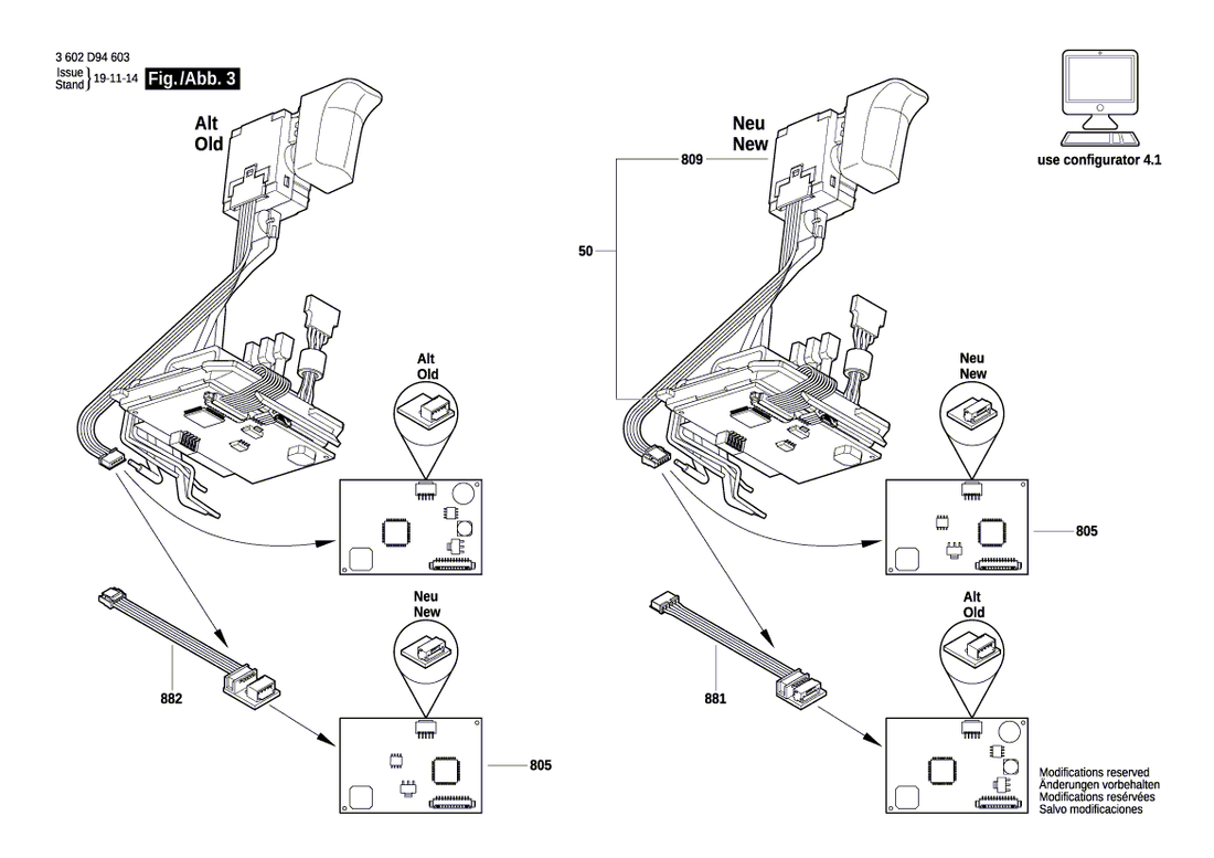 New Genuine Bosch 3607031759 Led-Holder