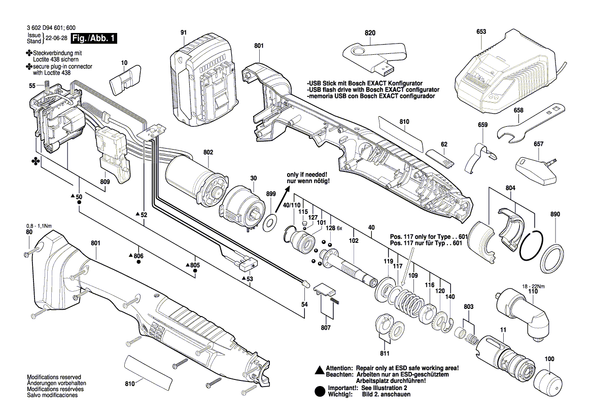 New Genuine Bosch 3607031765 Motor assembly