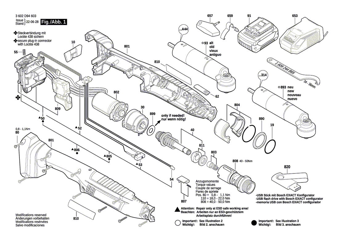 New Genuine Bosch 3607031770 Motor assembly