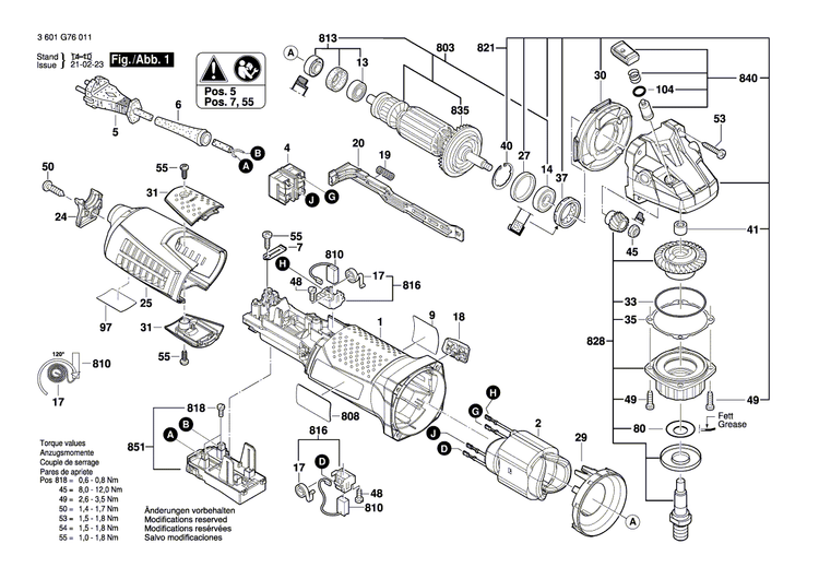 New Genuine Bosch 3607031858 Armature With Fan