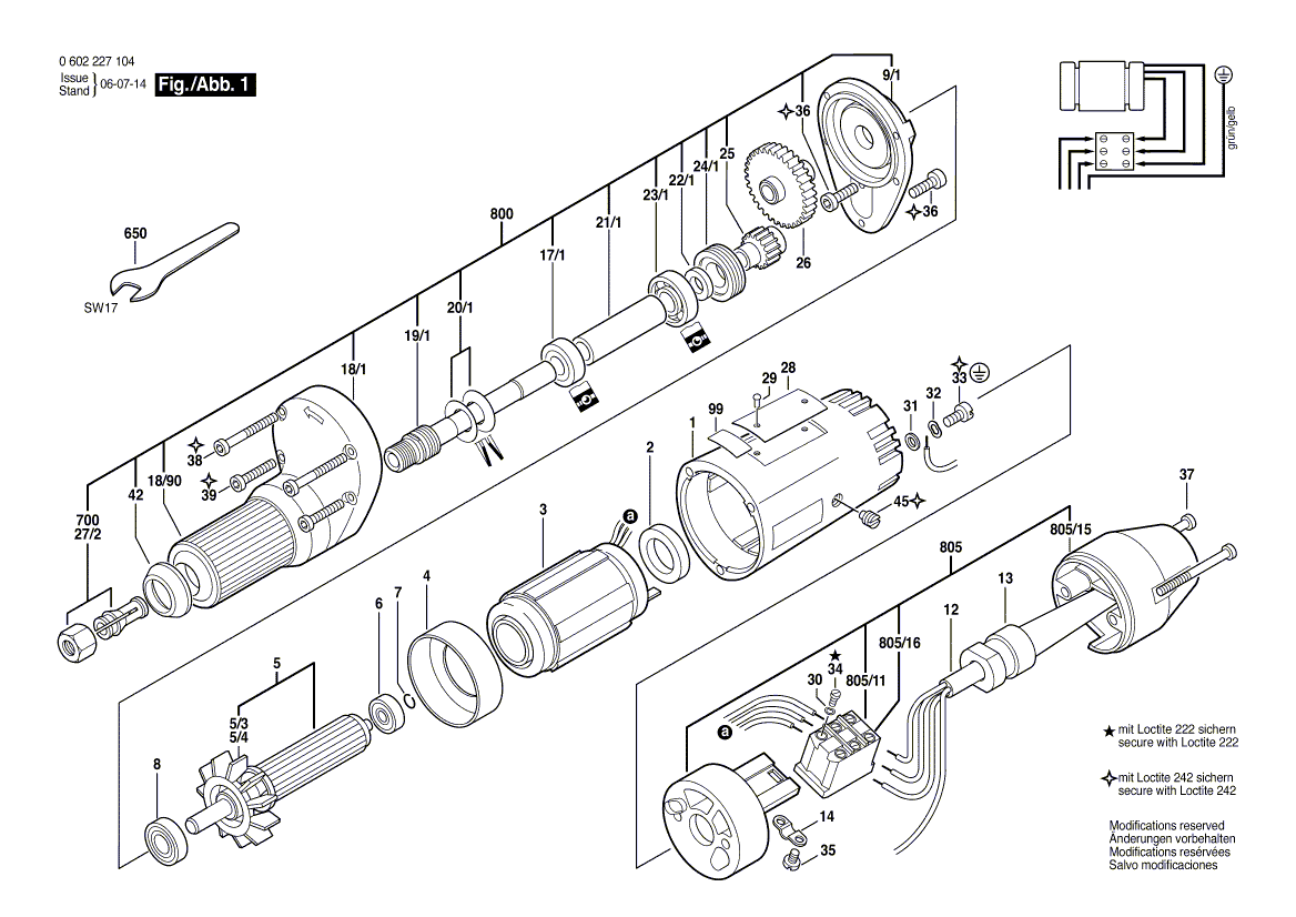New Genuine Bosch 3607200001 Switch