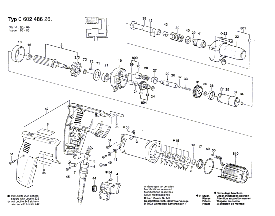 New Genuine Bosch 3607200004 Switch