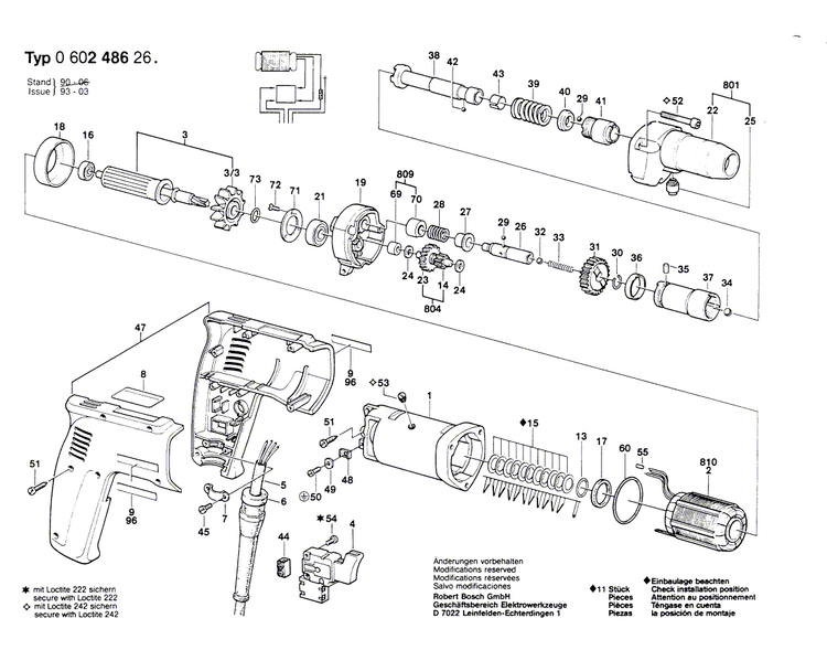 New Genuine Bosch 3607200004 Switch