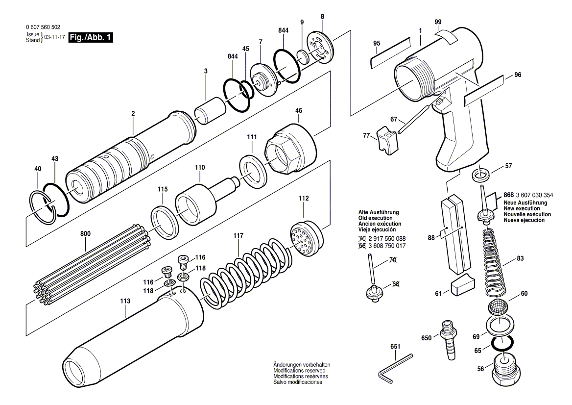 New Genuine Bosch 3607950003 Offset Screwdriver