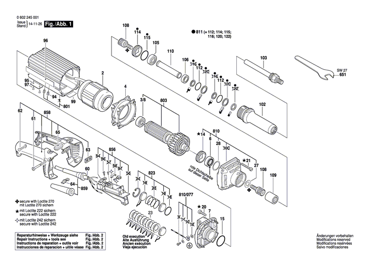 New Genuine Bosch 3607950004 Single-Head Eng. Wrench