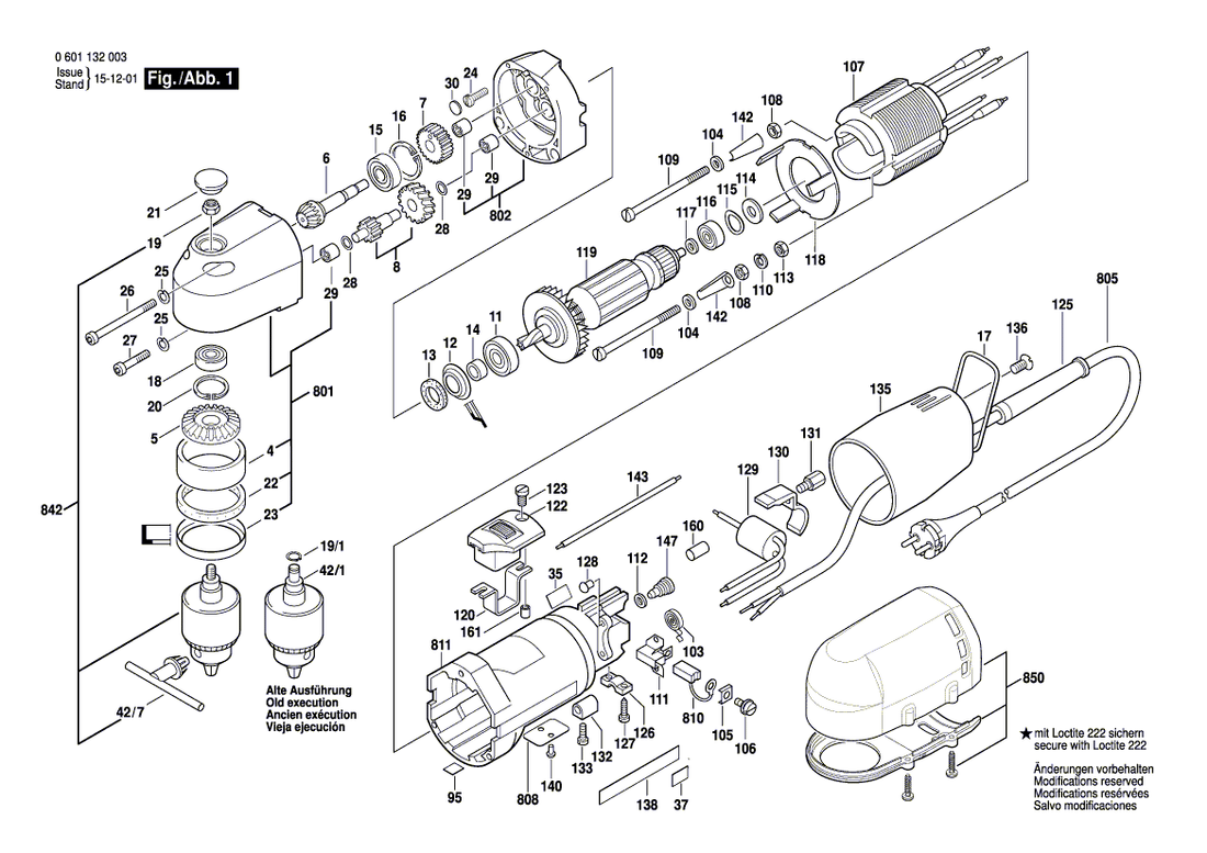 New Genuine Bosch 3608571007 Key Chuck