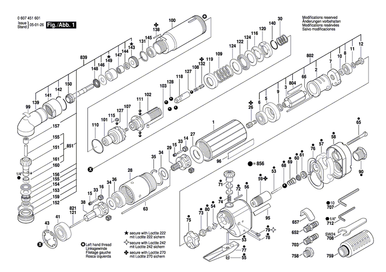 New Genuine Bosch 3608871839 Bevel Gear Set