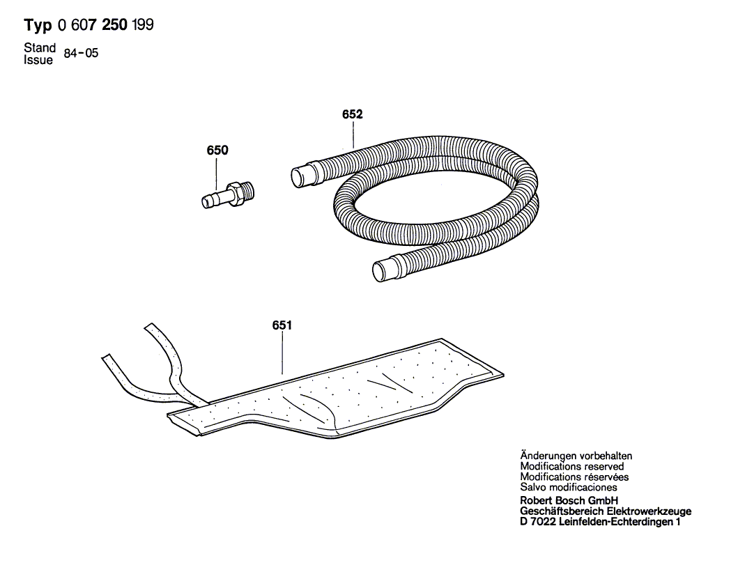 New Genuine Bosch 3609200297 Woodruff Key
