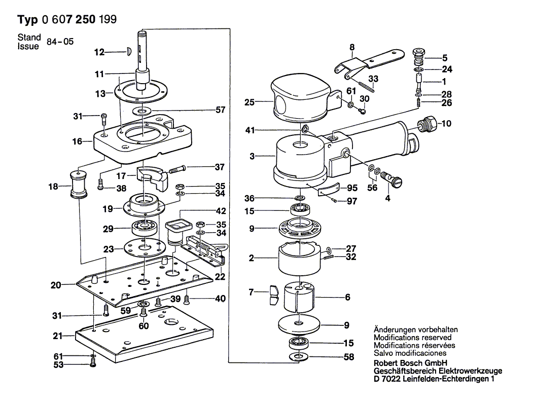 New Genuine Bosch 3609200306 Slotted Spring Pin
