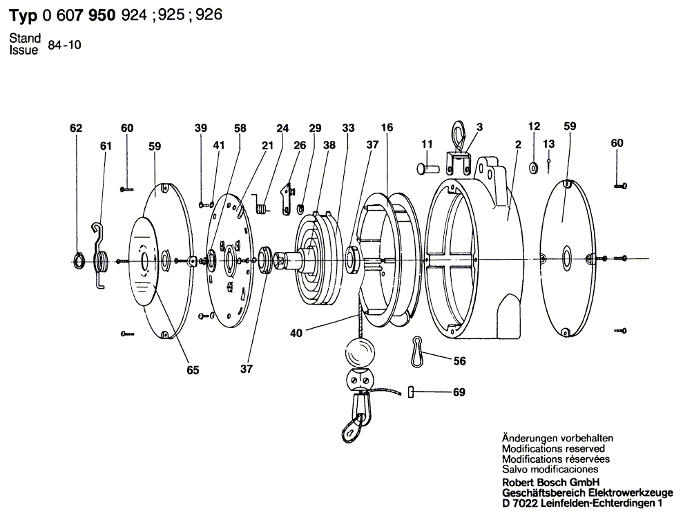 New Genuine Bosch 3609200346 Coiled Spring
