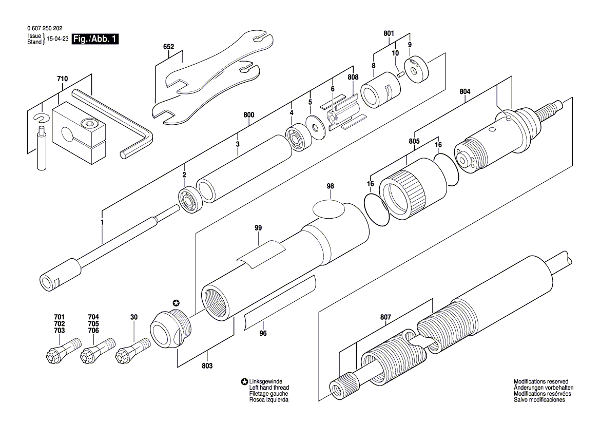 New Genuine Bosch 3609201191 Assembly Of Service Parts