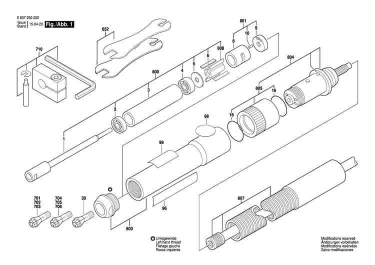 New Genuine Bosch 3609201191 Assembly Of Service Parts