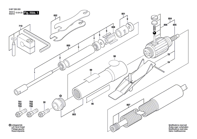 New Genuine Bosch 3609201196 Assembly Of Service Parts