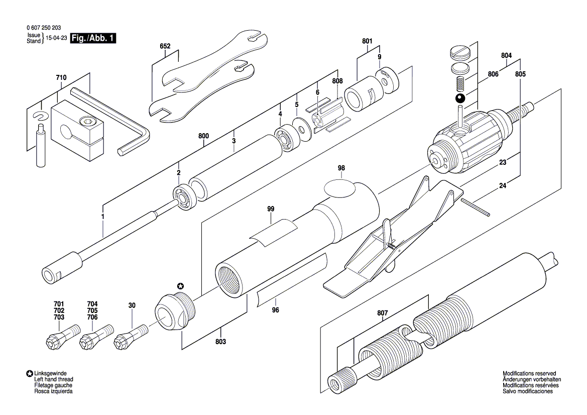 New Genuine Bosch 3609201196 Assembly Of Service Parts