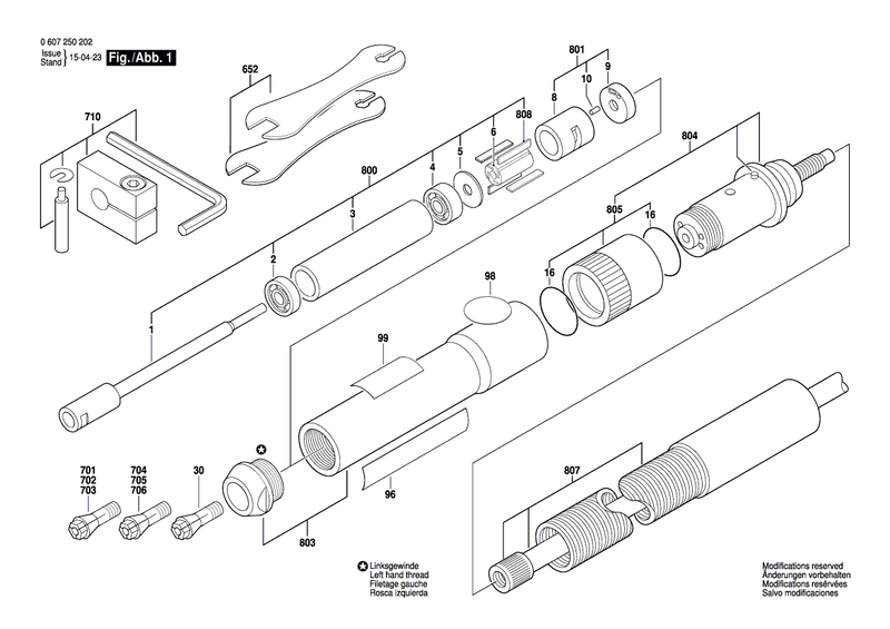 New Genuine Bosch 3609201199 Assembly Of Service Parts