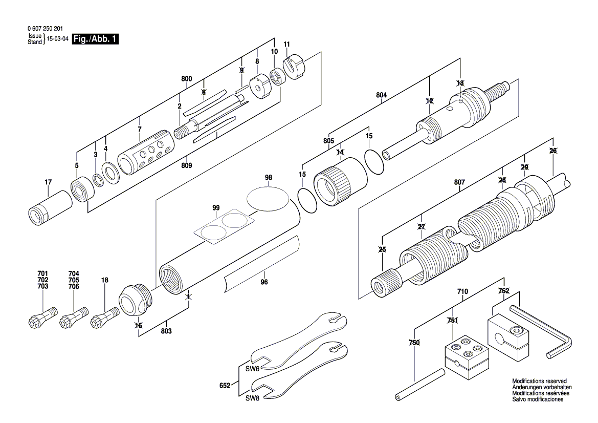 New Genuine Bosch 3609201213 Assembly Of Service Parts