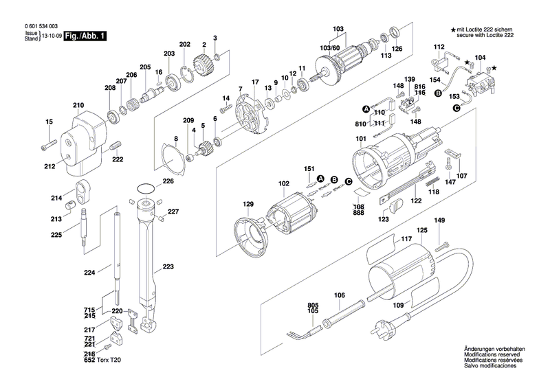 New Genuine Bosch 3609201334 Piston Pin