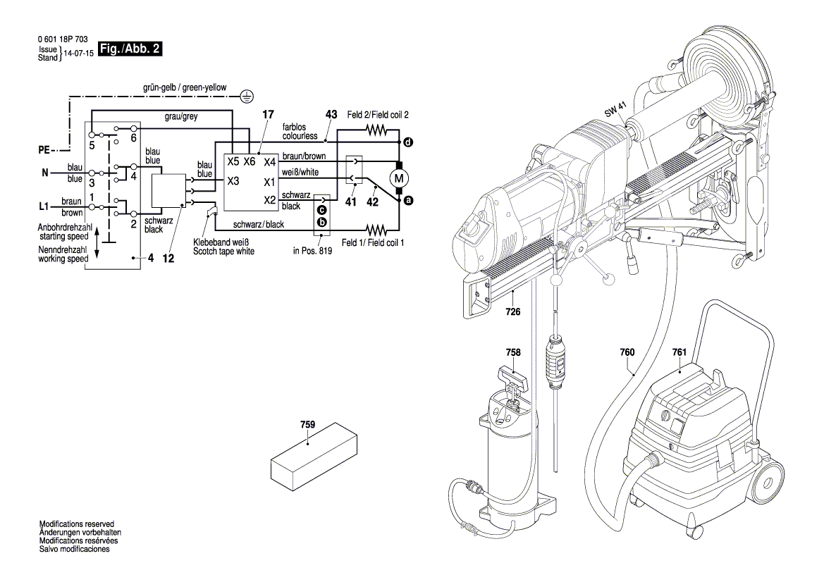 New Genuine Bosch 3609201558 Straight Pin