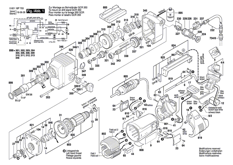 New Genuine Bosch 3609201558 Straight Pin