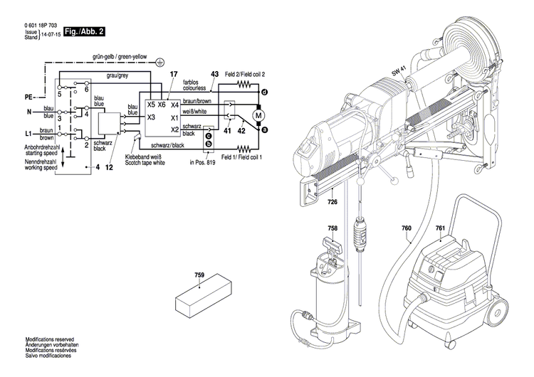 New Genuine Bosch 3609201561 Upper Housing
