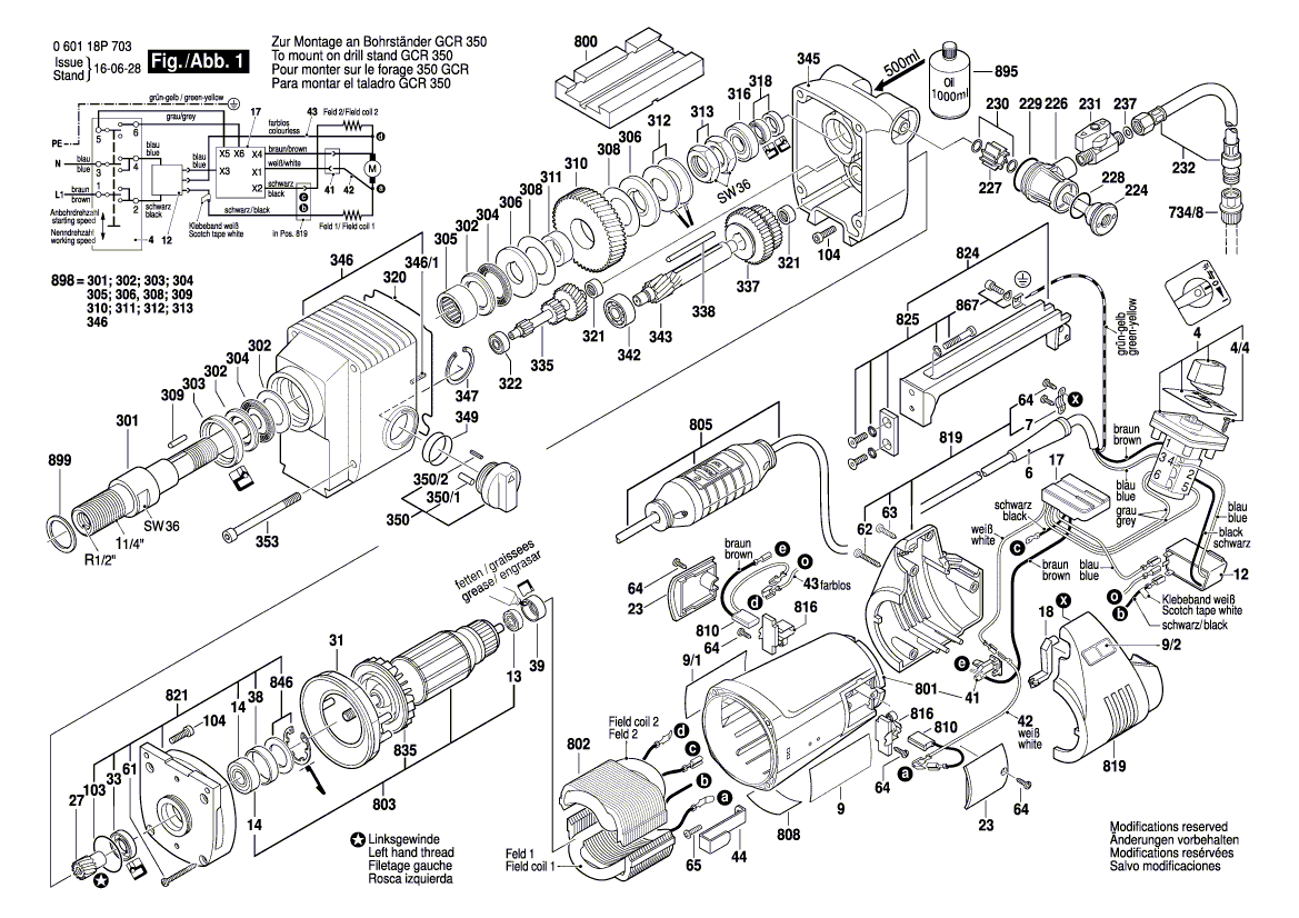 New Genuine Bosch 3609201577 Spindle Bearing