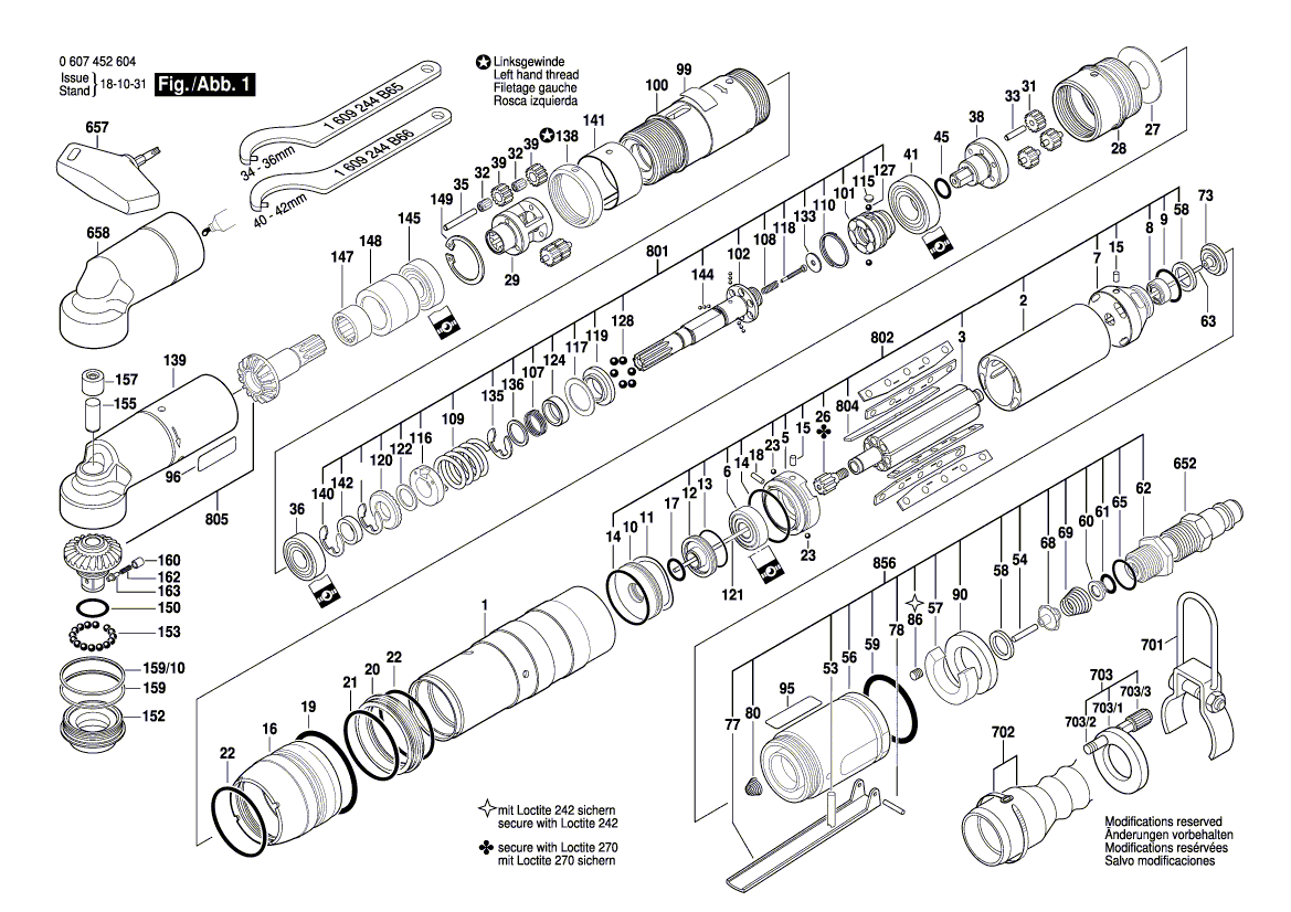 New Genuine Bosch 3609202986 Assembly Of Service Parts