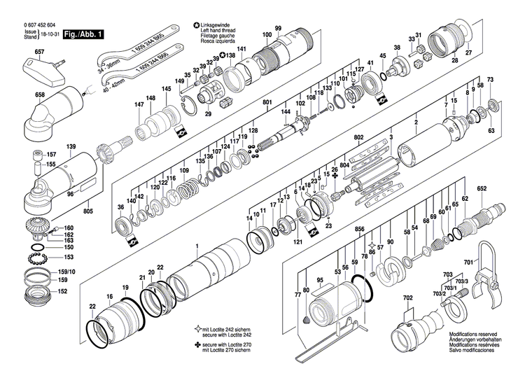 New Genuine Bosch 3609202986 Assembly Of Service Parts