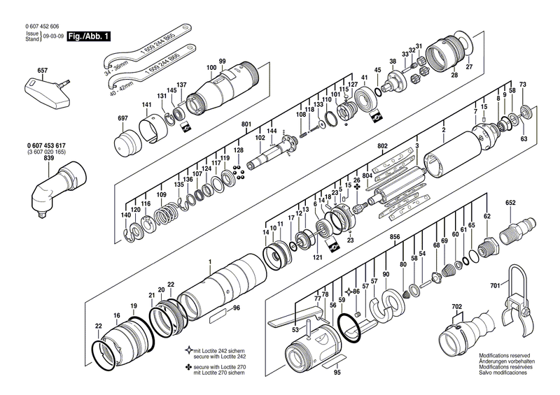 New Genuine Bosch 3609202A30 Assembly Of Service Parts