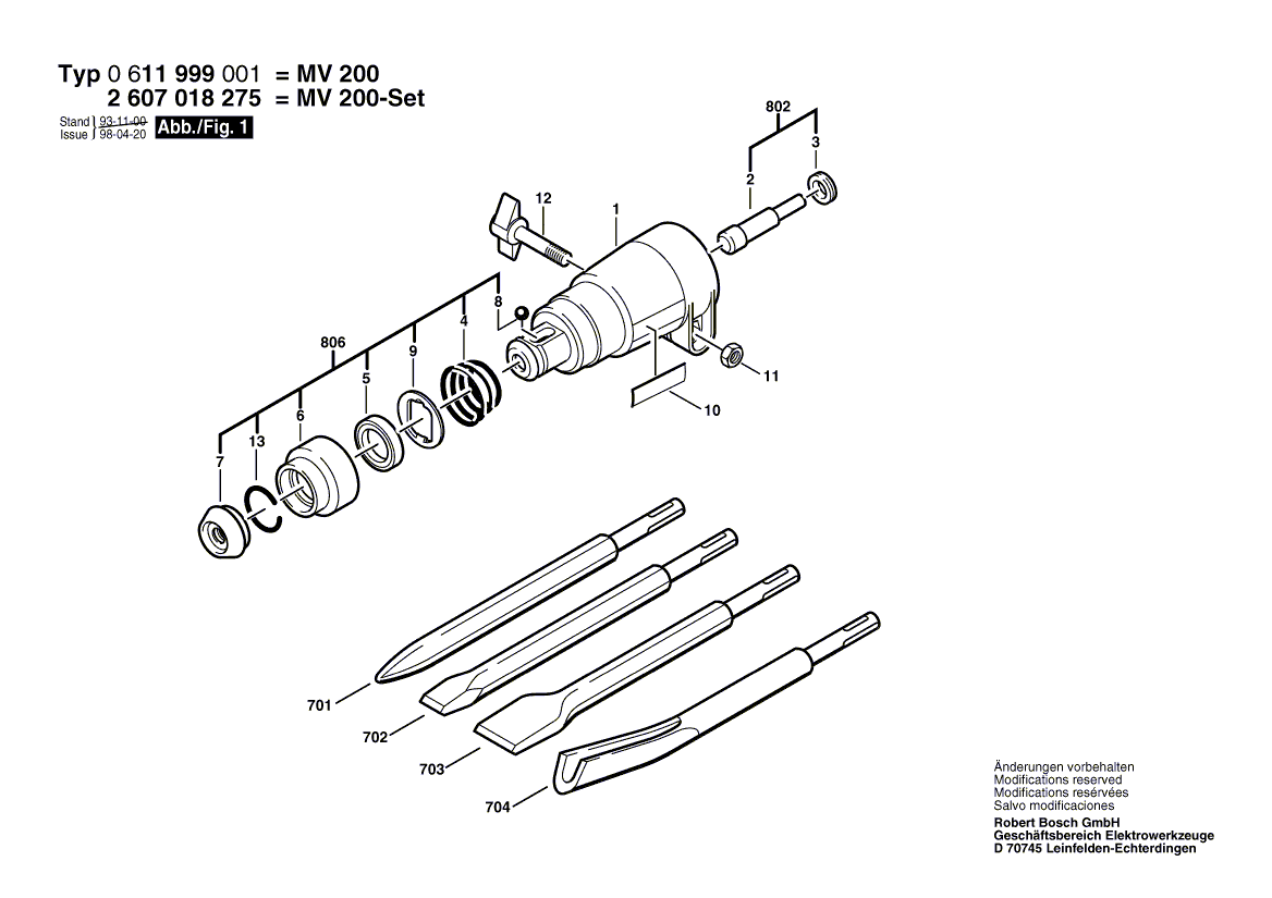 New Genuine Bosch 3617031025 Parts Set