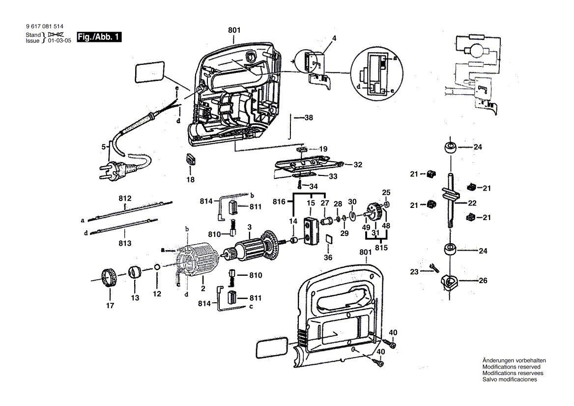 New Genuine Bosch 9618087097 Switch