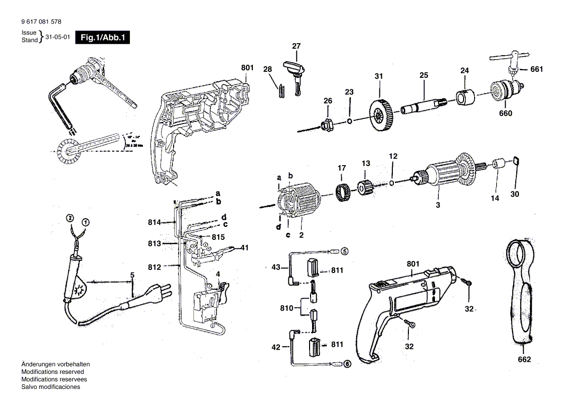 New Genuine Bosch 9618087174 Drilling Spindle