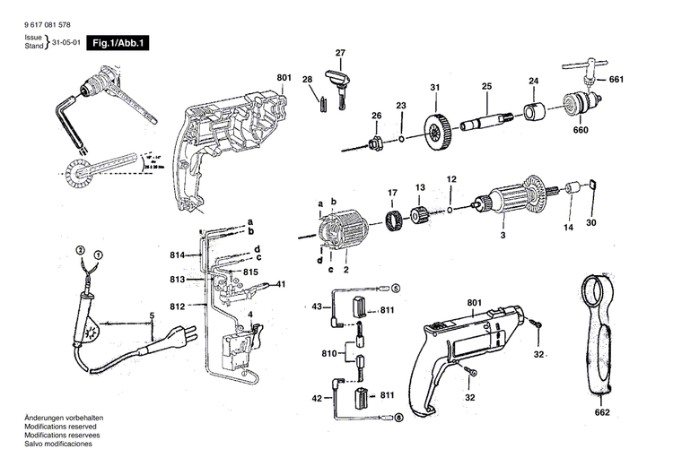 New Genuine Bosch 9618087174 Drilling Spindle
