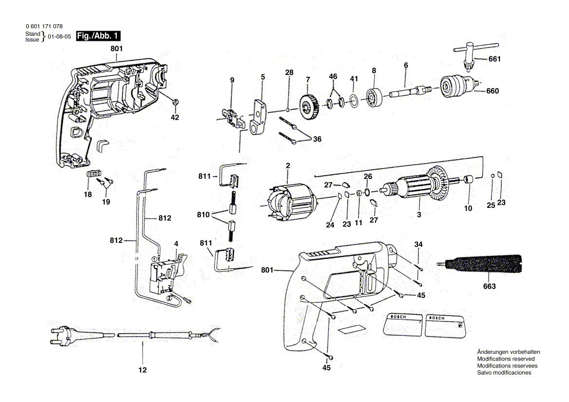 New Genuine Bosch 9618087190 On-Off Switch