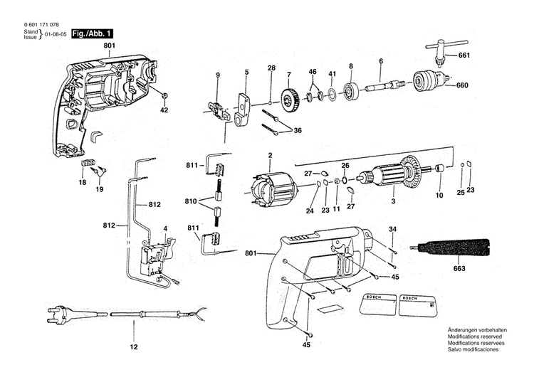 New Genuine Bosch 9618087190 On-Off Switch