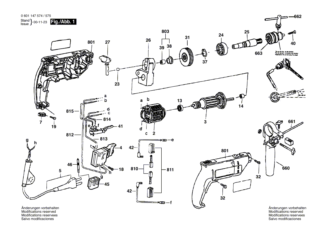 New Genuine Bosch F000601076 Motor Housing