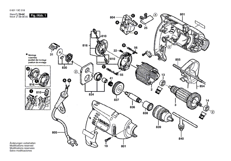 New Genuine Bosch F000601084 Motor Housing