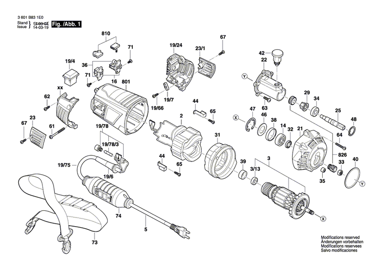 New Genuine Bosch F000601322 Motor Housing
