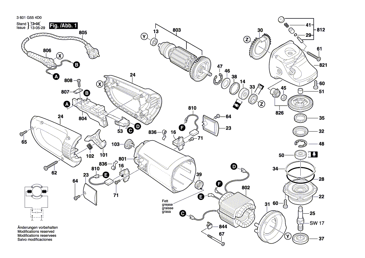 New Genuine Bosch F000602168 Gear Housing