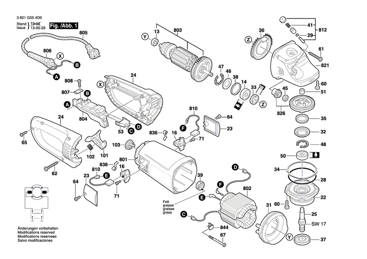 New Genuine Bosch F000602168 Gear Housing