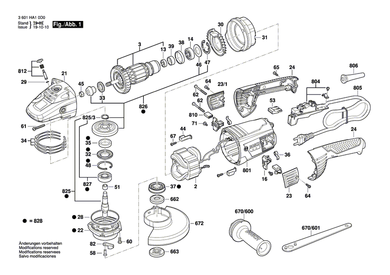 New Genuine Bosch F000603096 Handle