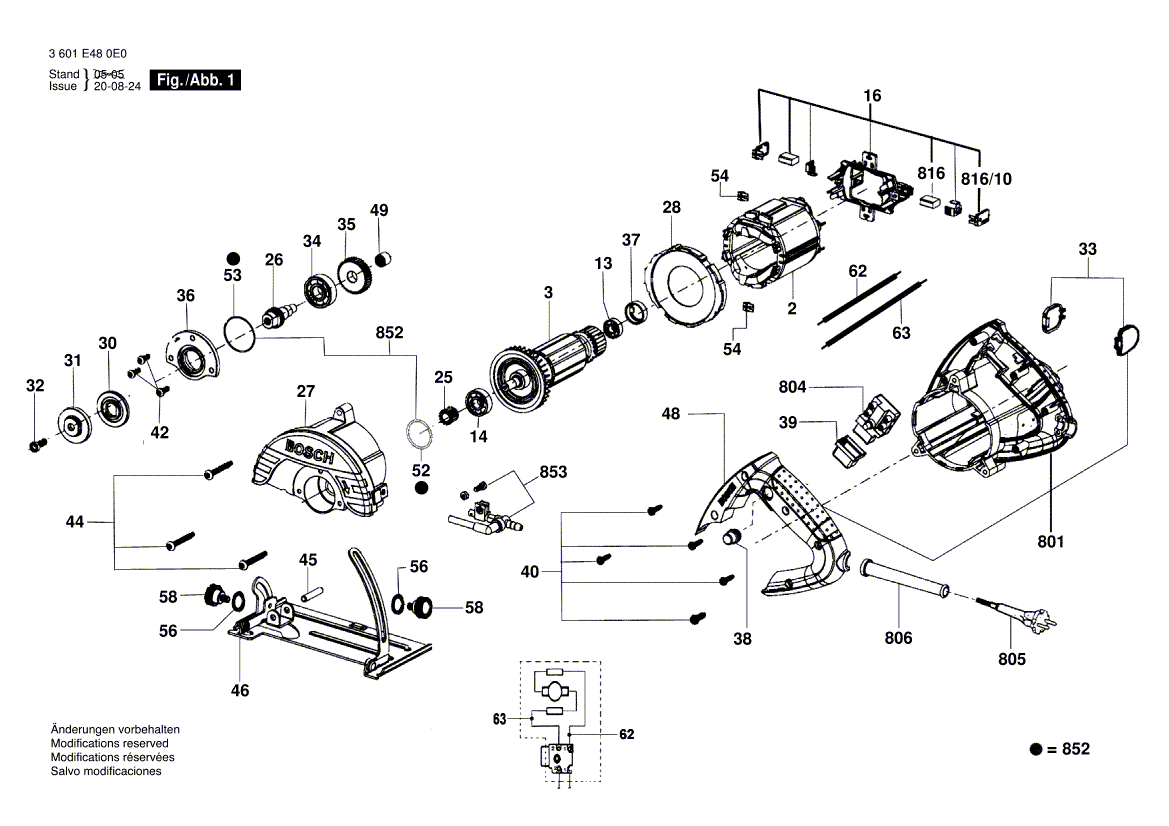 New Genuine Bosch F000605098 Armature With Fan