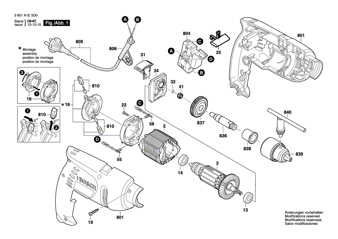New Genuine Bosch F000608027 Change-Over Switch