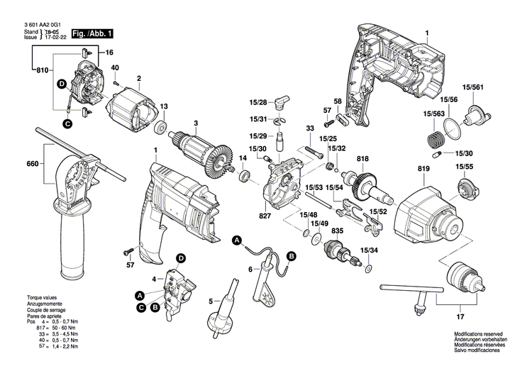 New Genuine Bosch F000609073 Power supply cord