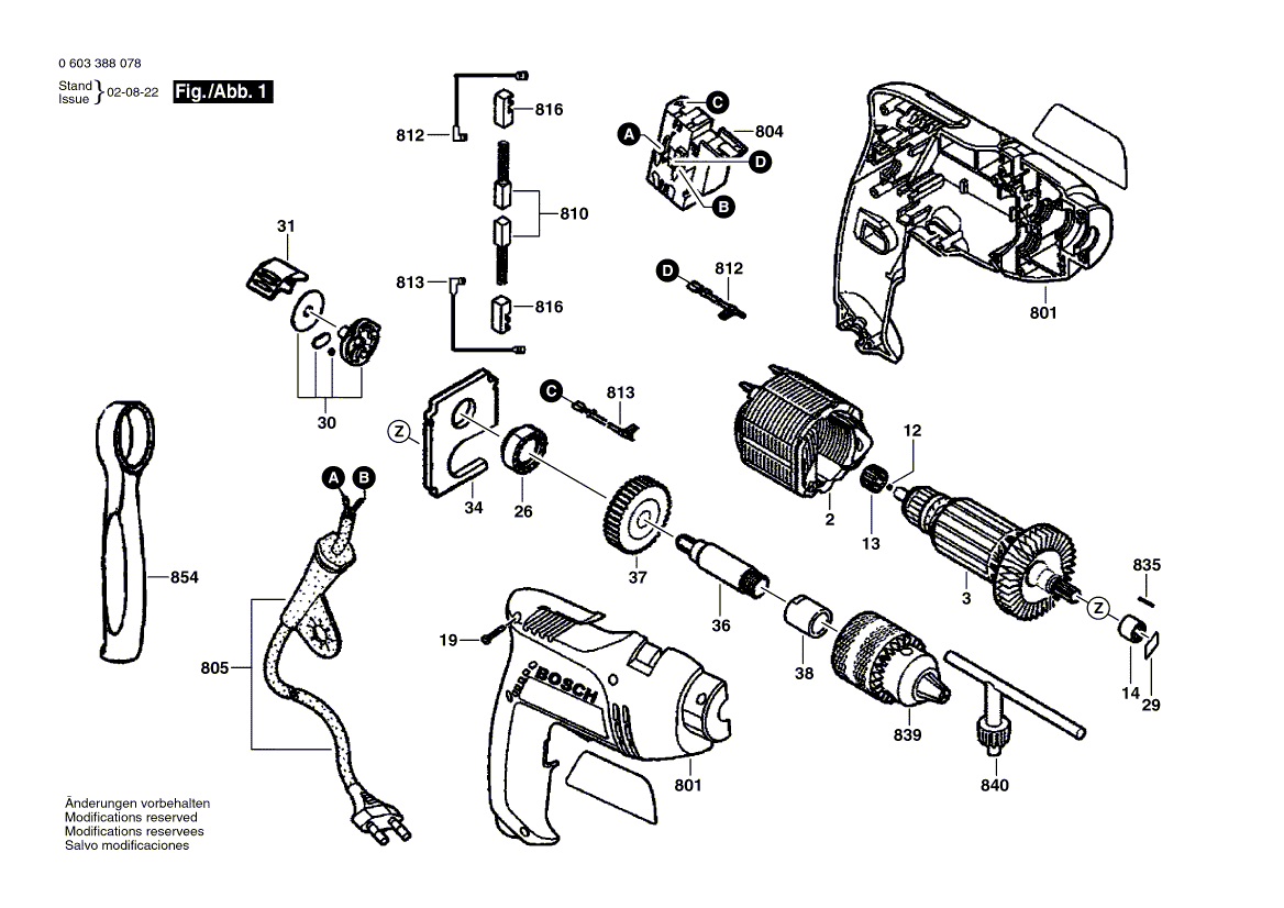 New Genuine Bosch F000612015 Carbon-Brush Set