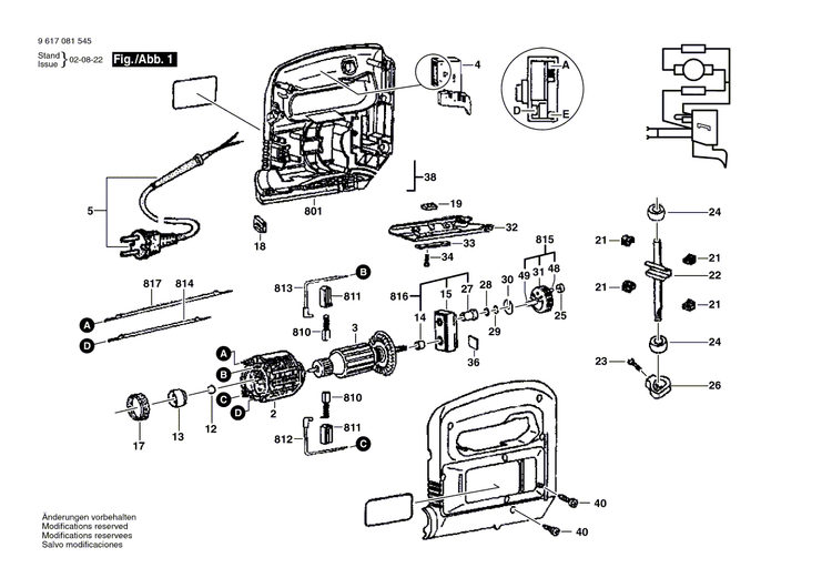New Genuine Bosch F000613006 Bearing Bracket