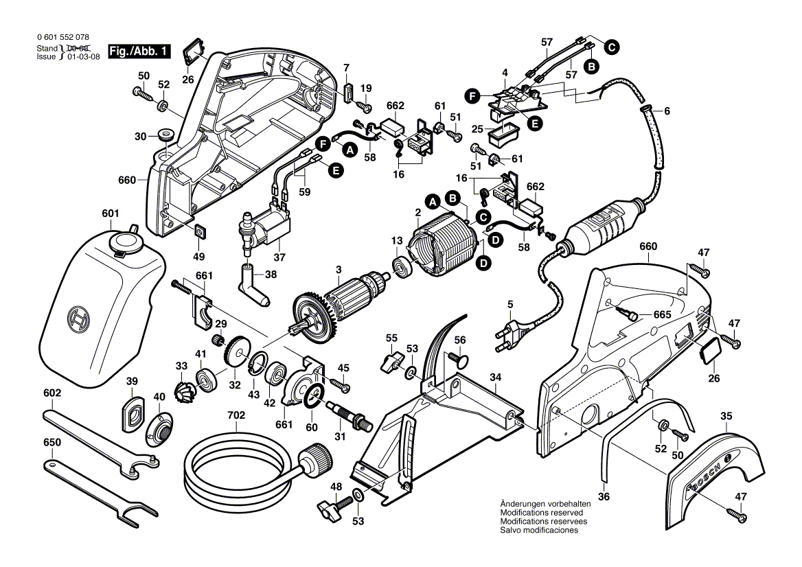 New Genuine Bosch F000617002 Parts Set