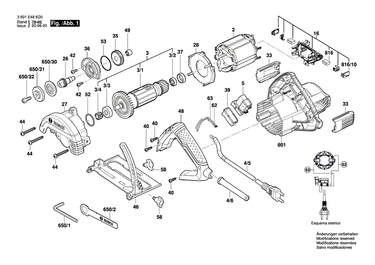 New Genuine Bosch F000619026 Spindle