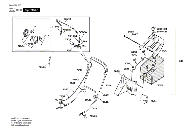 New Genuine Bosch F016102324 Switch Kit