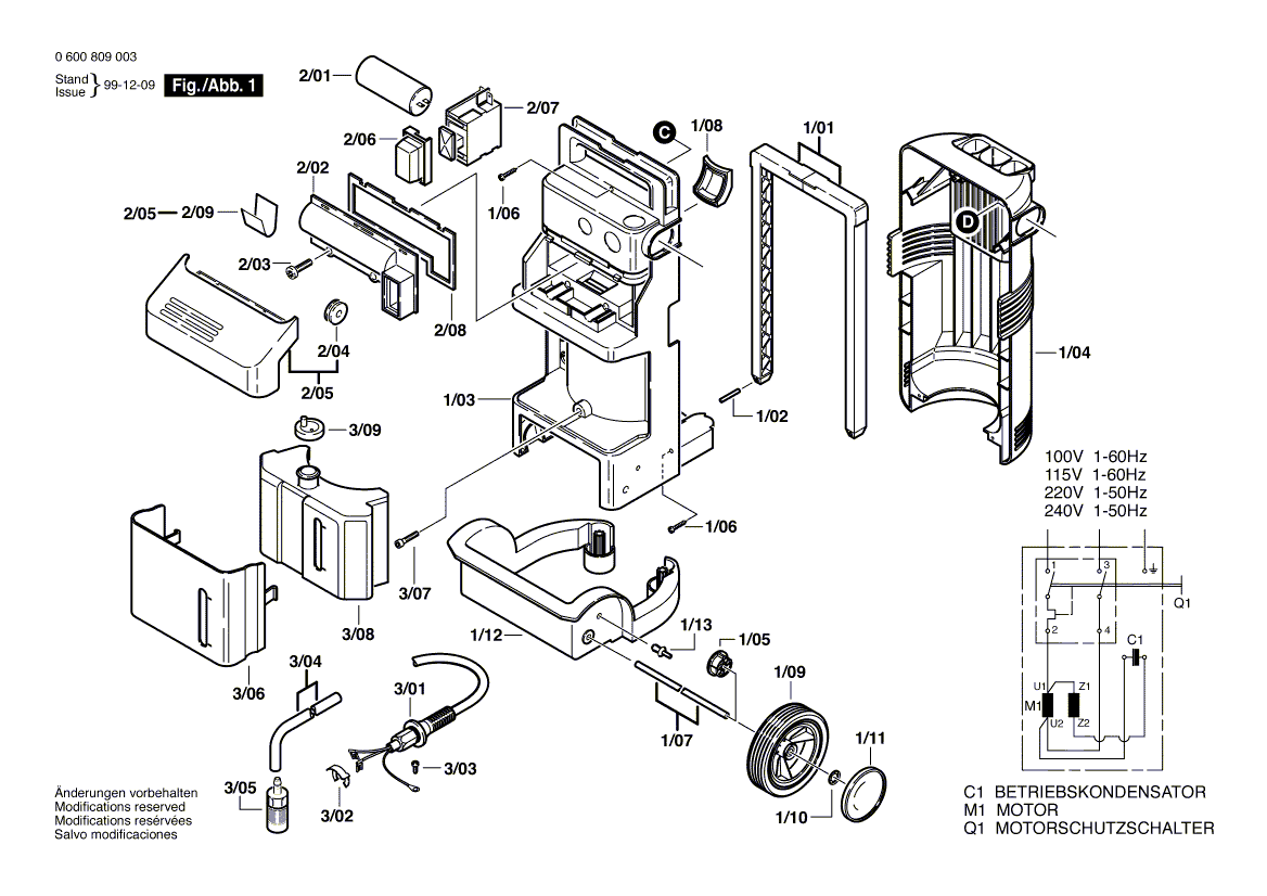 New Genuine Bosch F016102615 Switch
